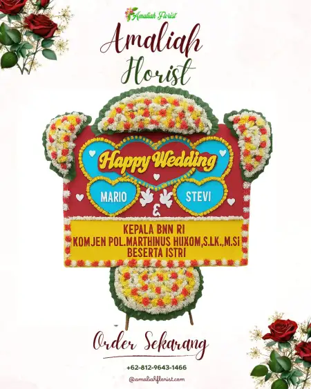 Papan Bunga Pernikahan Harara